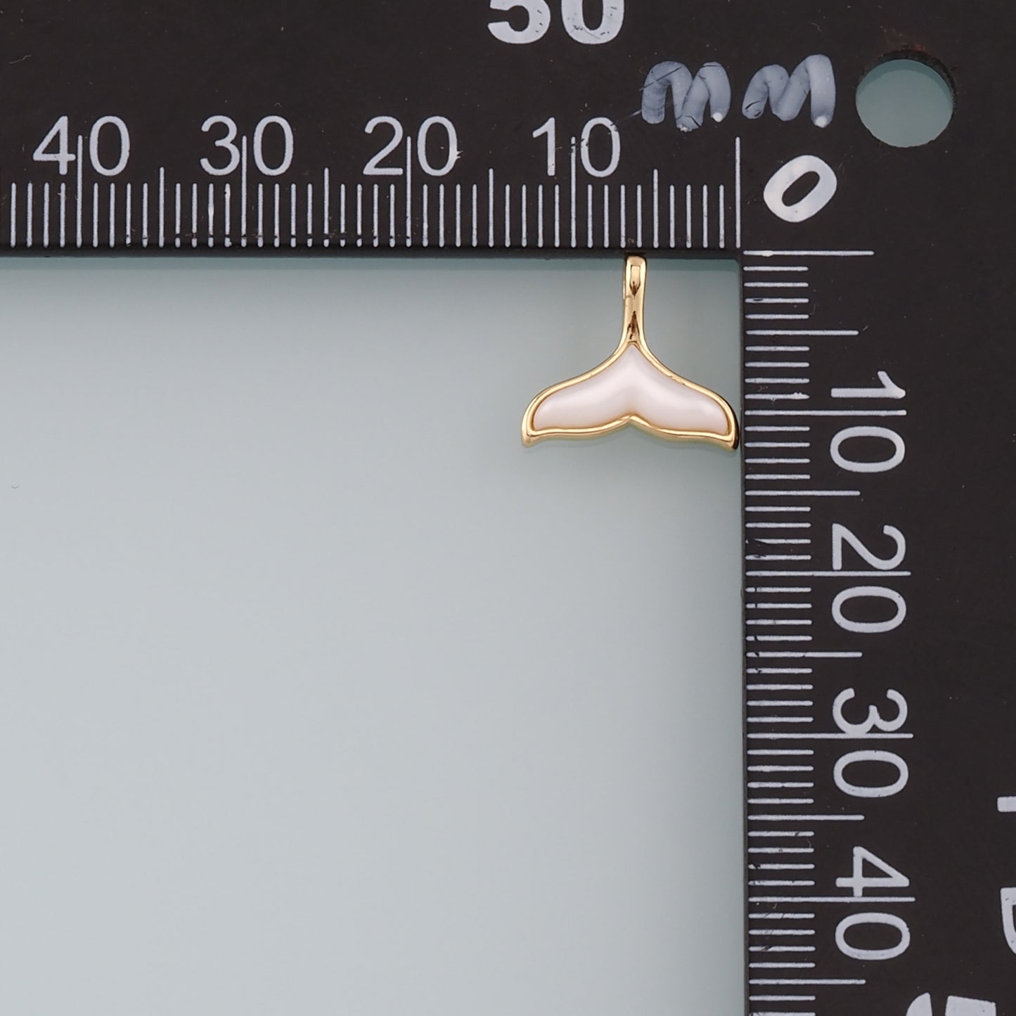 18K Gold Filled Mermaid Tail Pendant,Tail Charm Bracelet Necklace for DIY Jewelry Making Supply