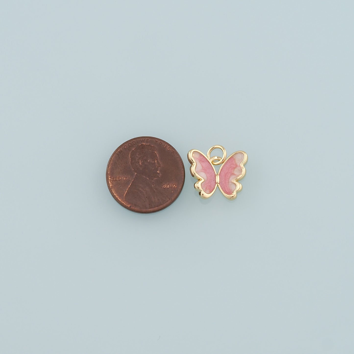 Gold Butterfly Charms,18K Gold Filled Butterfly Pendant,Enamel Butterfly Charm Bracelet Necklace for DIY Jewelry Making Supply
