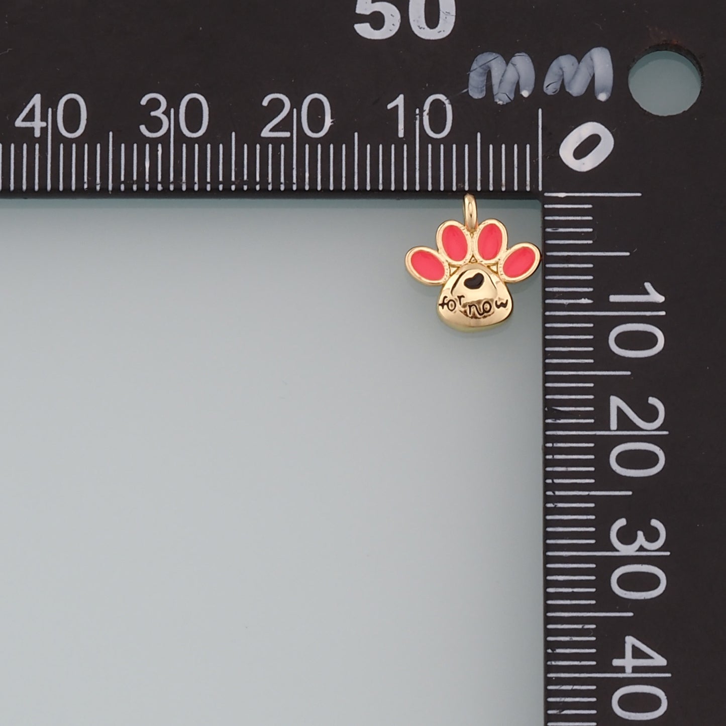 Gold Paw Charms,18K Gold Filled Cat Paw Pendant,Enamel Dog Paw Charm Bracelet Necklace for DIY Jewelry Making Supply