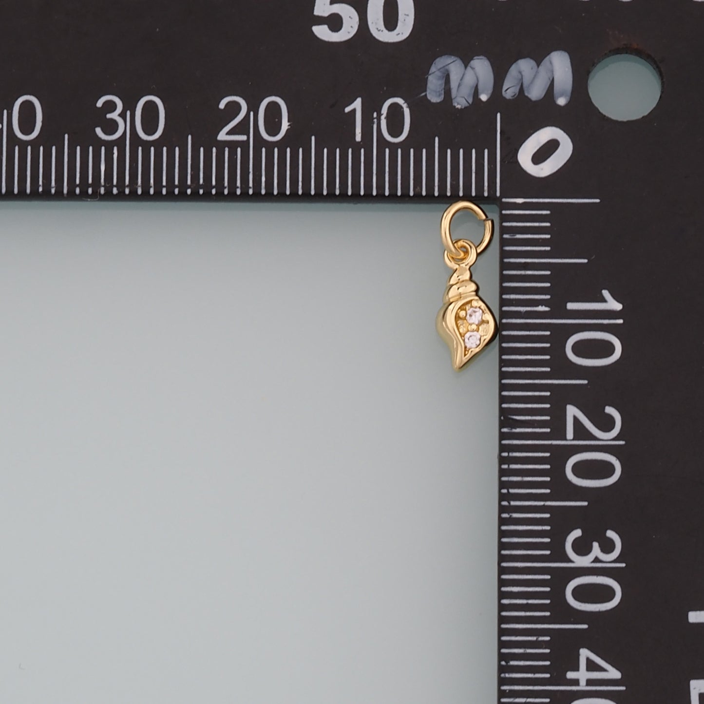 Gold Conch Charms,18K Gold Filled Conch Pendant,CZ Micro Pave Conch Shell Charm Bracelet Necklace for DIY Jewelry Making Supply