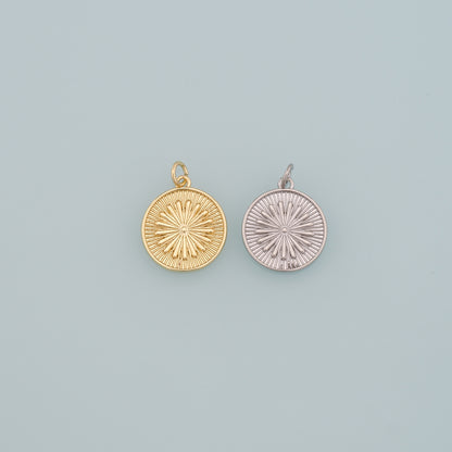 Gold Sun Charms,18K Gold Filled Sun Pendant,Dainty Celestial Charm Bracelet Necklace for DIY Jewelry Making Supply