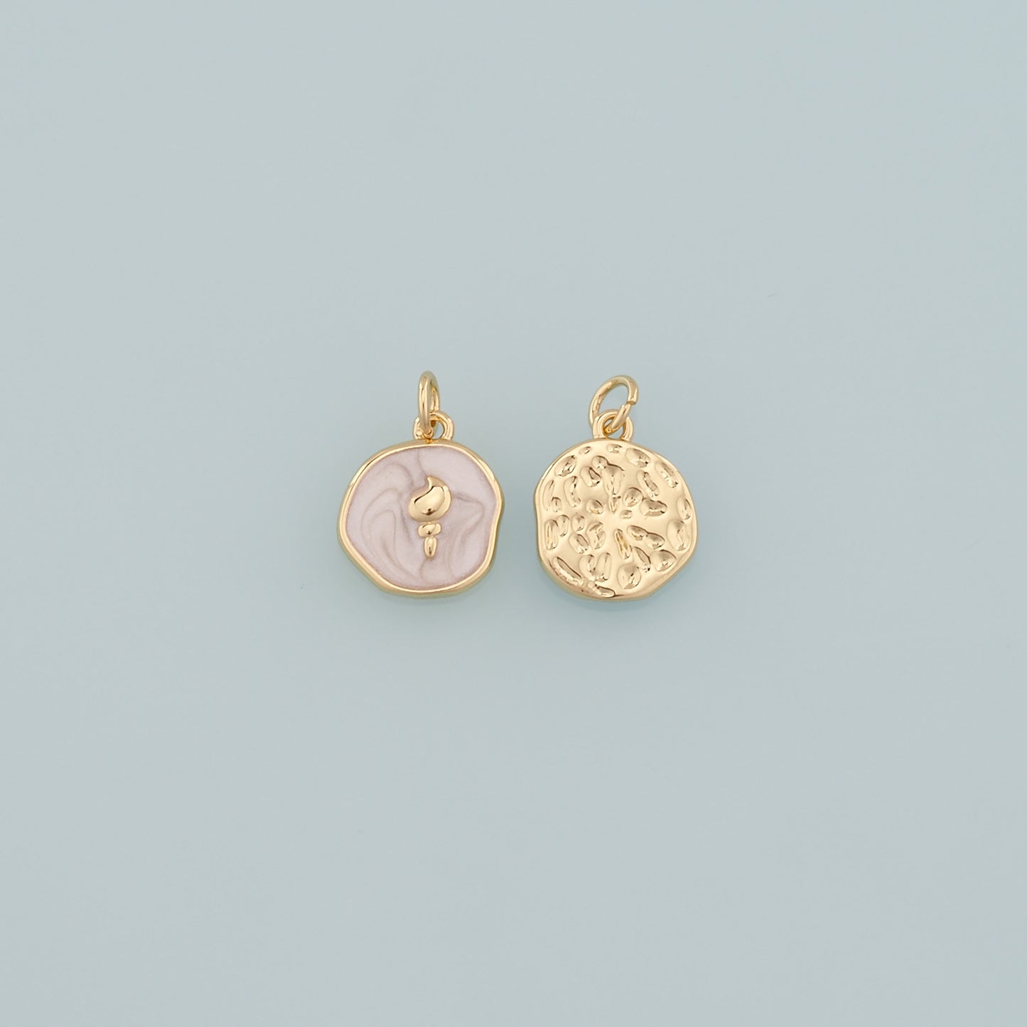 Gold Conch Charms,18K Gold Filled Conch Pendant,Enamel Conch Shell Charm Bracelet Necklace for DIY Jewelry Making Supply