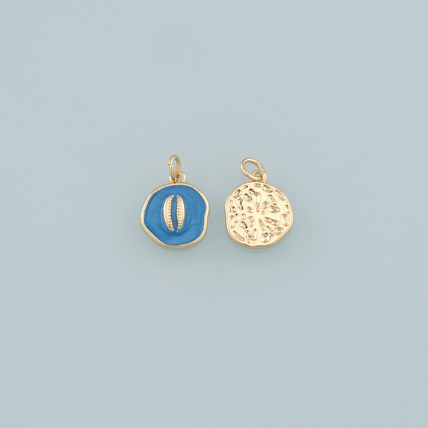 Gold Conch Charms,18K Gold Filled Baby Shell Pendant,Enamel Conch Shell Charm Bracelet Necklace for DIY Jewelry Making Supply