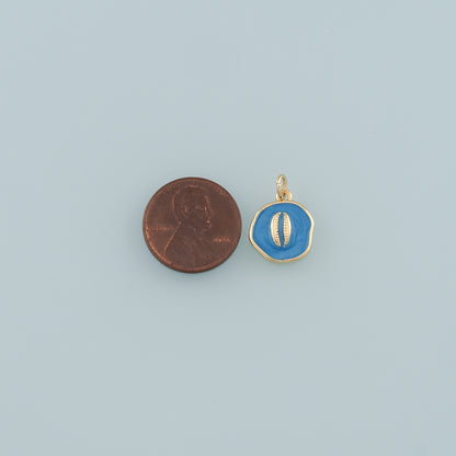 Gold Conch Charms,18K Gold Filled Baby Shell Pendant,Enamel Conch Shell Charm Bracelet Necklace for DIY Jewelry Making Supply