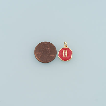 Gold Conch Charms,18K Gold Filled Baby Shell Pendant,Enamel Conch Shell Charm Bracelet Necklace for DIY Jewelry Making Supply