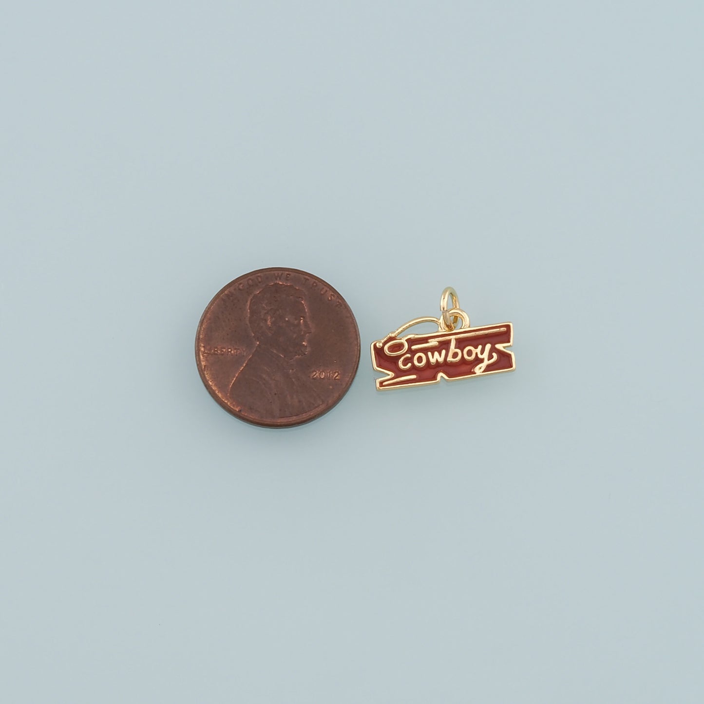 Gold Cowboy Charms,18K Gold Filled Cowboy Pendant,Enamel Cowboy Charm Bracelet Necklace for DIY Jewelry Making Supply