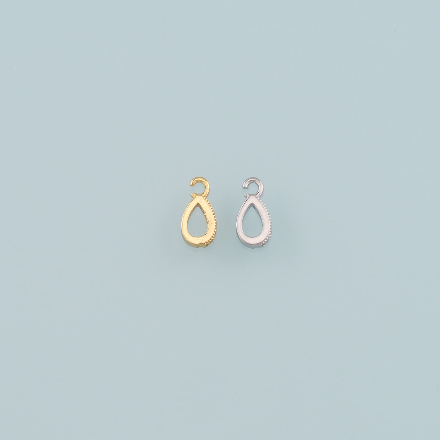 18K Gold Filled Teardrop Pendant,Teardrop Charm Bracelet Necklace for DIY Jewelry Making Supply