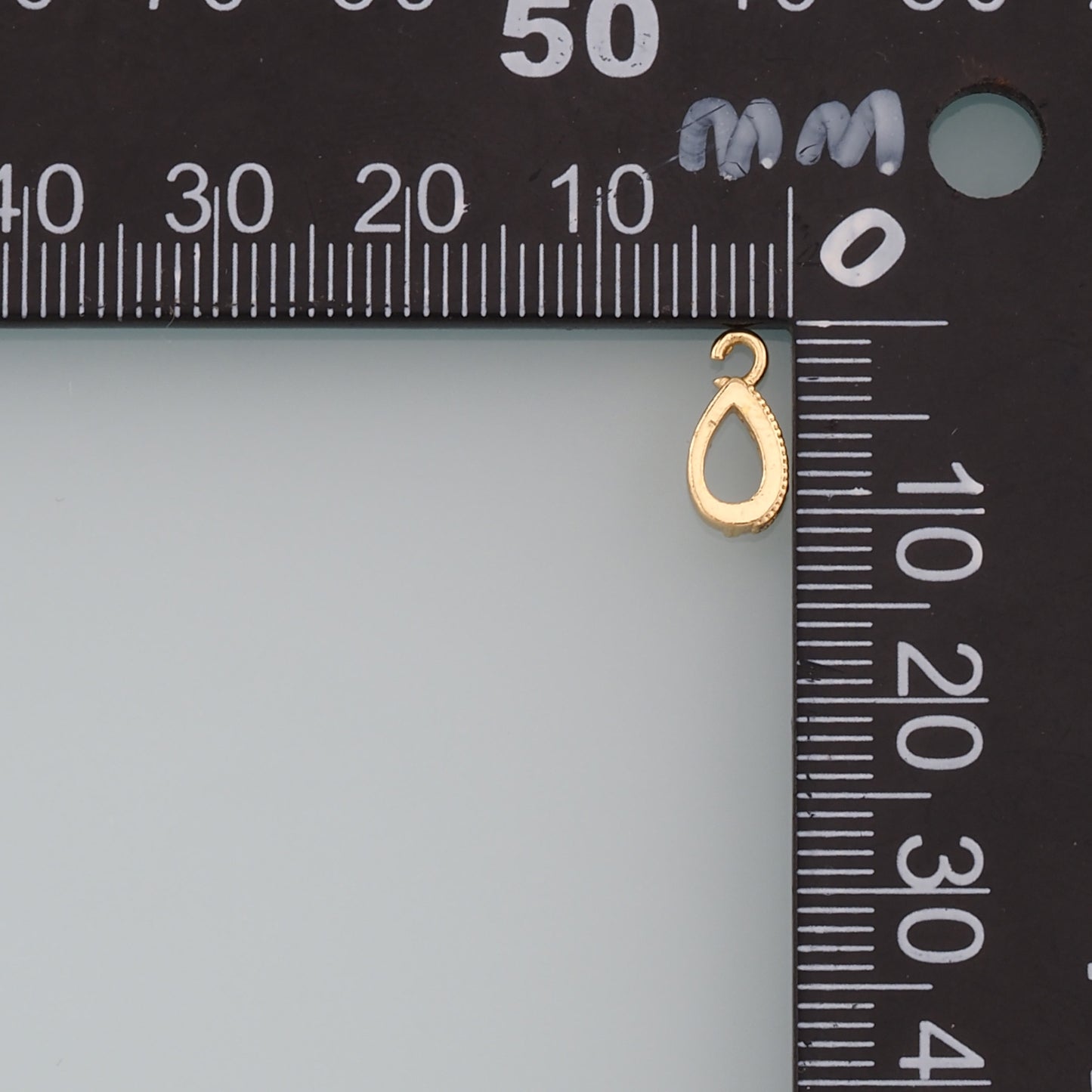 18K Gold Filled Teardrop Pendant,Teardrop Charm Bracelet Necklace for DIY Jewelry Making Supply