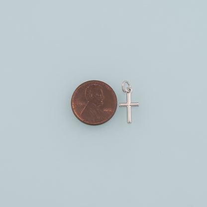 Gold Cross Charms,18K Gold Filled Cross Pendant,Religion Charm Bracelet Necklace for DIY Jewelry Making Supply