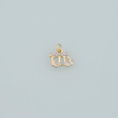 18K Gold Filled Car Pendant,Dainty Car Charm Bracelet Necklace for DIY Jewelry Making Supply