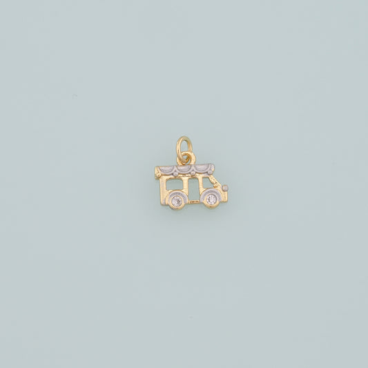 18K Gold Filled Car Pendant,Dainty Car Charm Bracelet Necklace for DIY Jewelry Making Supply