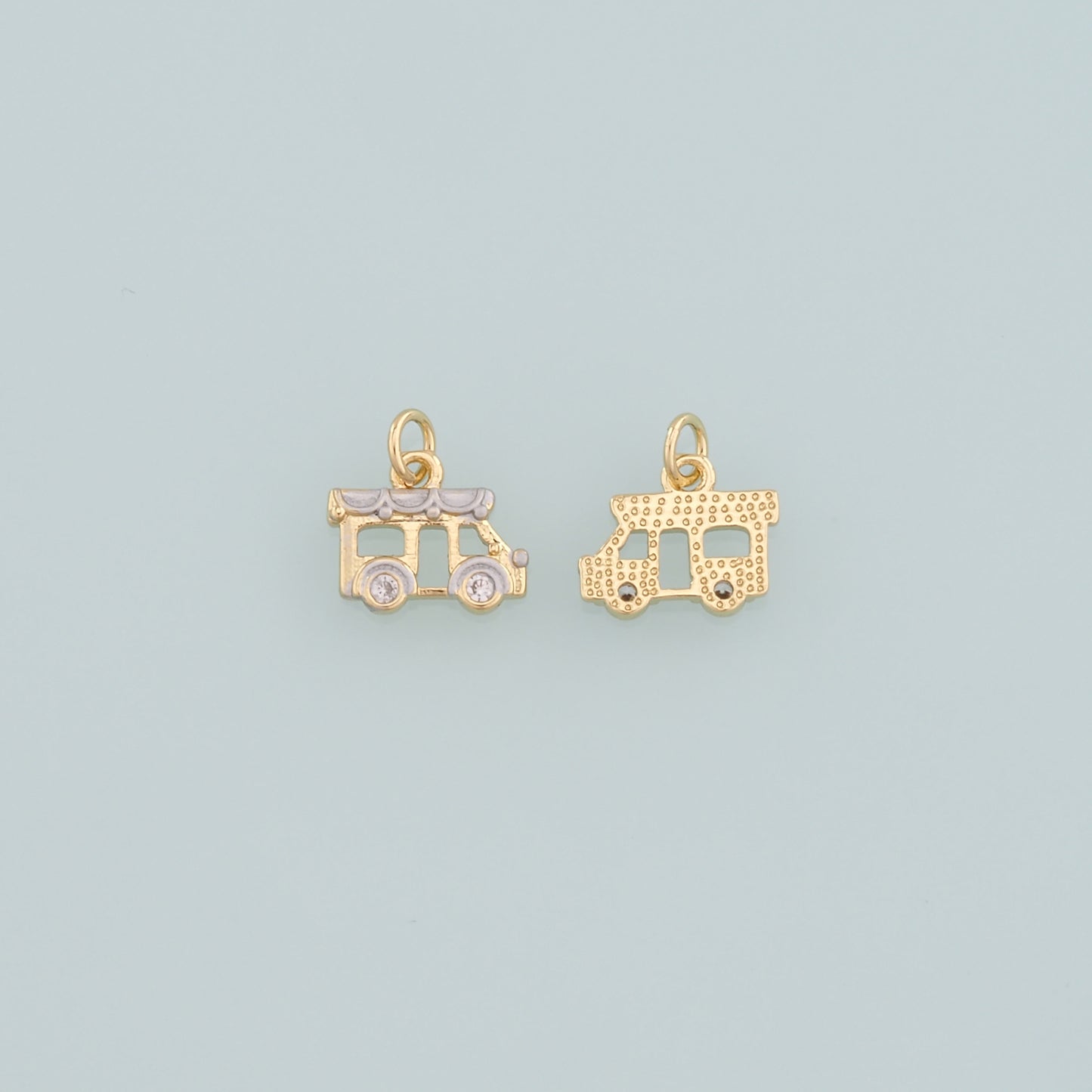 18K Gold Filled Car Pendant,Dainty Car Charm Bracelet Necklace for DIY Jewelry Making Supply