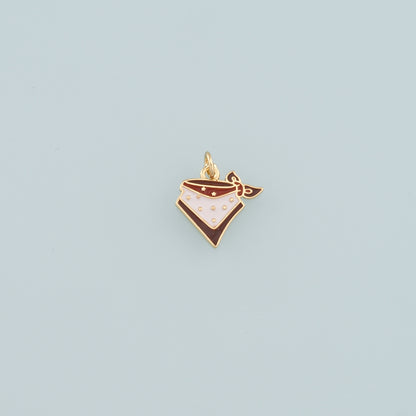 18K Gold Filled Cowboy Pendant,Enamel Cowboy Charm Bracelet Necklace for DIY Jewelry Making Supply