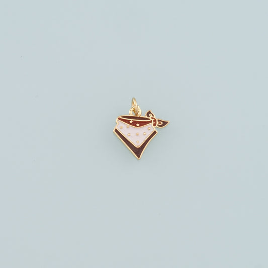 18K Gold Filled Cowboy Pendant,Enamel Cowboy Charm Bracelet Necklace for DIY Jewelry Making Supply
