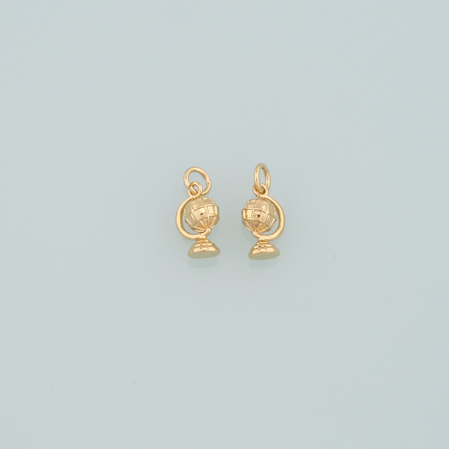 18K Gold Filled Globe Pendant,Dainty Globe Charm Bracelet Necklace for DIY Jewelry Making Supply
