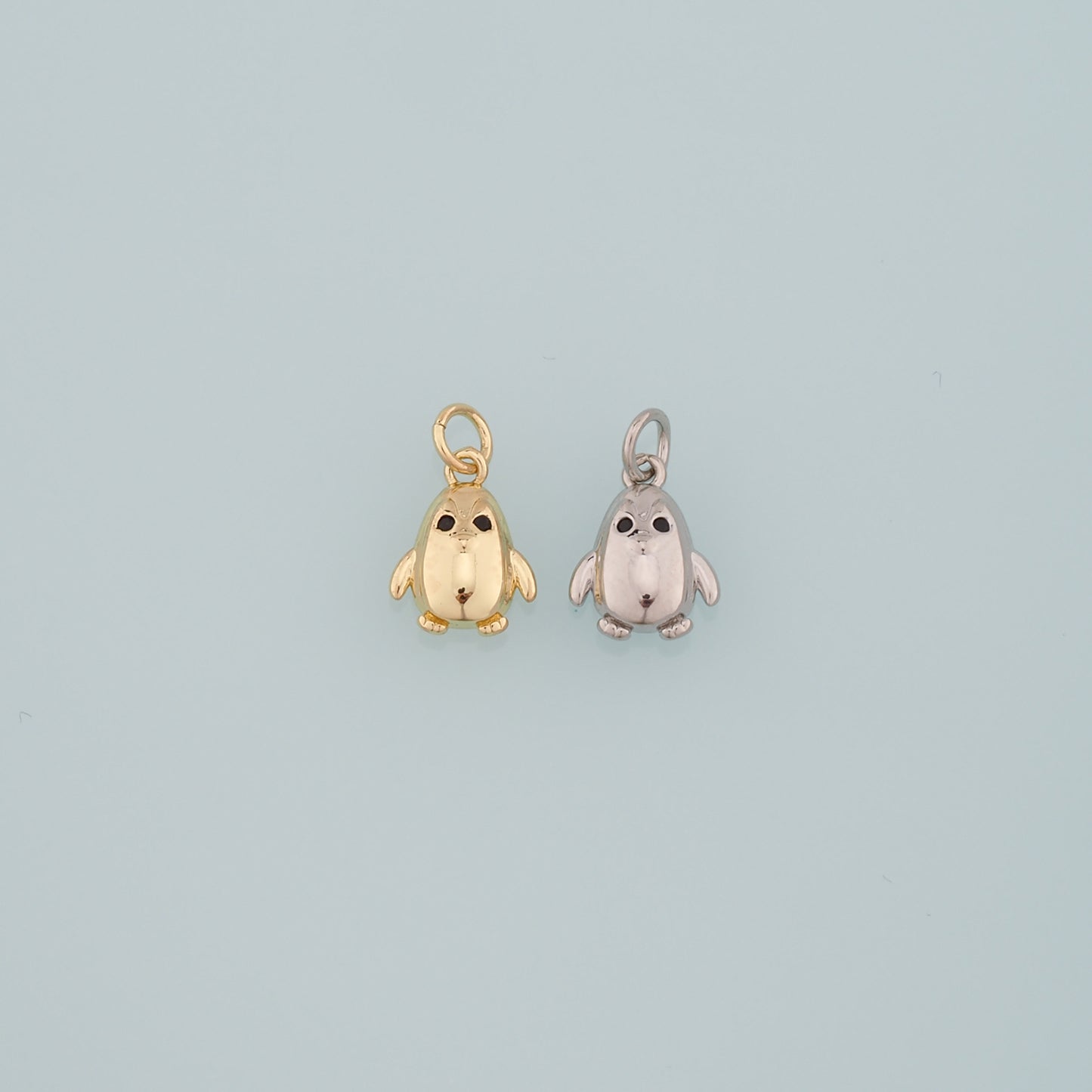 Gold Penguin Charms,18K Gold Filled Penguin Pendant,Animal Charm Bracelet Necklace for DIY Jewelry Making Supply