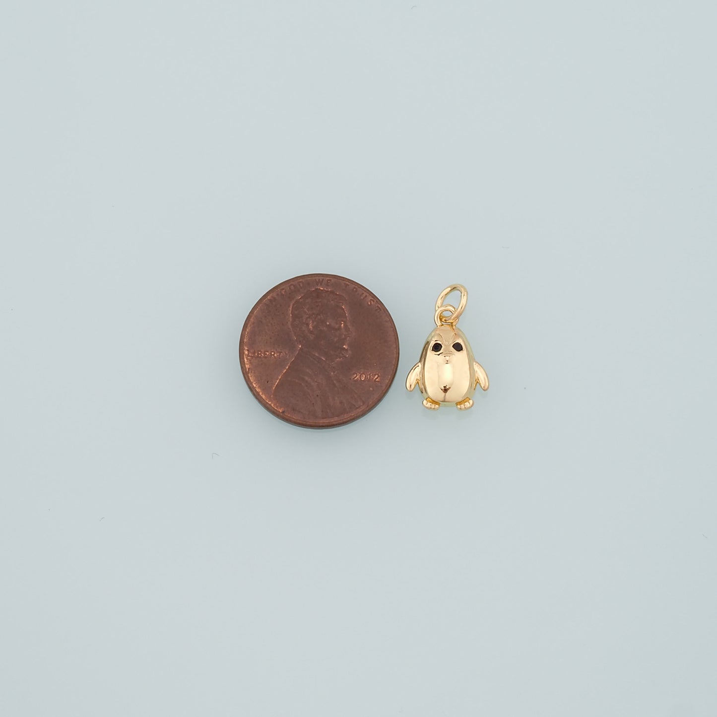 Gold Penguin Charms,18K Gold Filled Penguin Pendant,Animal Charm Bracelet Necklace for DIY Jewelry Making Supply