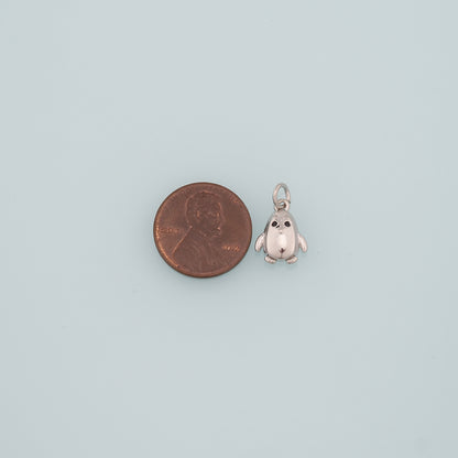 Gold Penguin Charms,18K Gold Filled Penguin Pendant,Animal Charm Bracelet Necklace for DIY Jewelry Making Supply