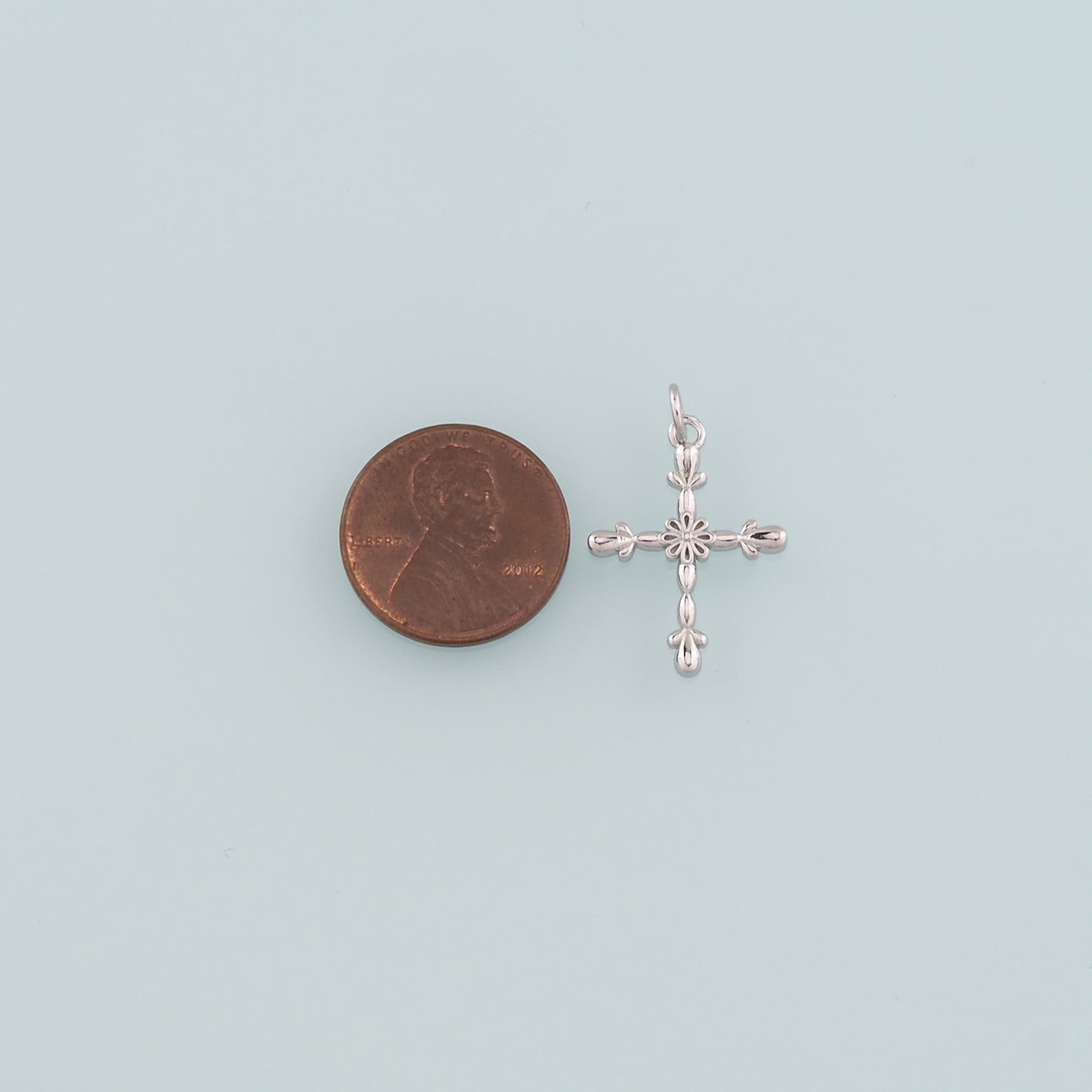 Gold Cross Charms,18K Gold Filled Cross Pendant,Religion Charm Bracelet Necklace for DIY Jewelry Making Supply
