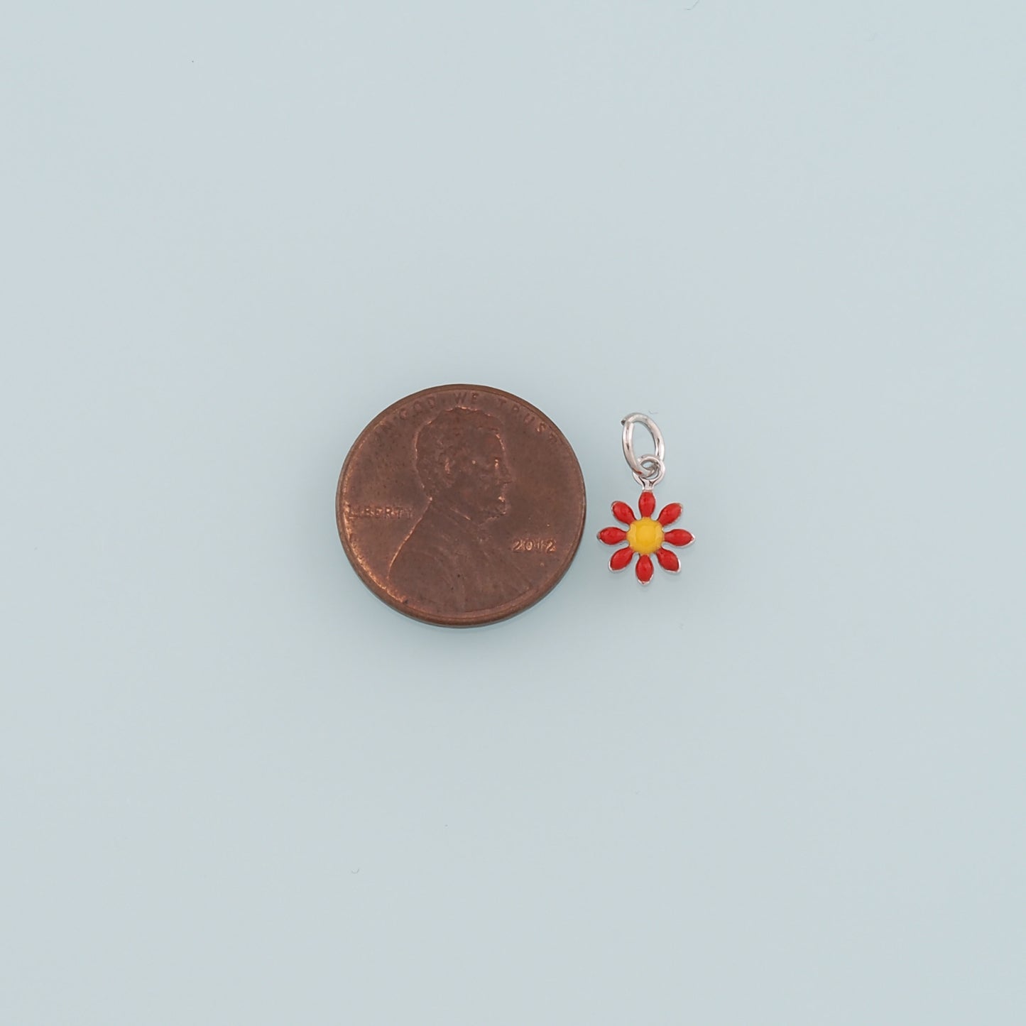 Gold Flower Charms,18K Gold Filled Flower Pendant,Enamel Flower Charm Bracelet Necklace for DIY Jewelry Making Supply