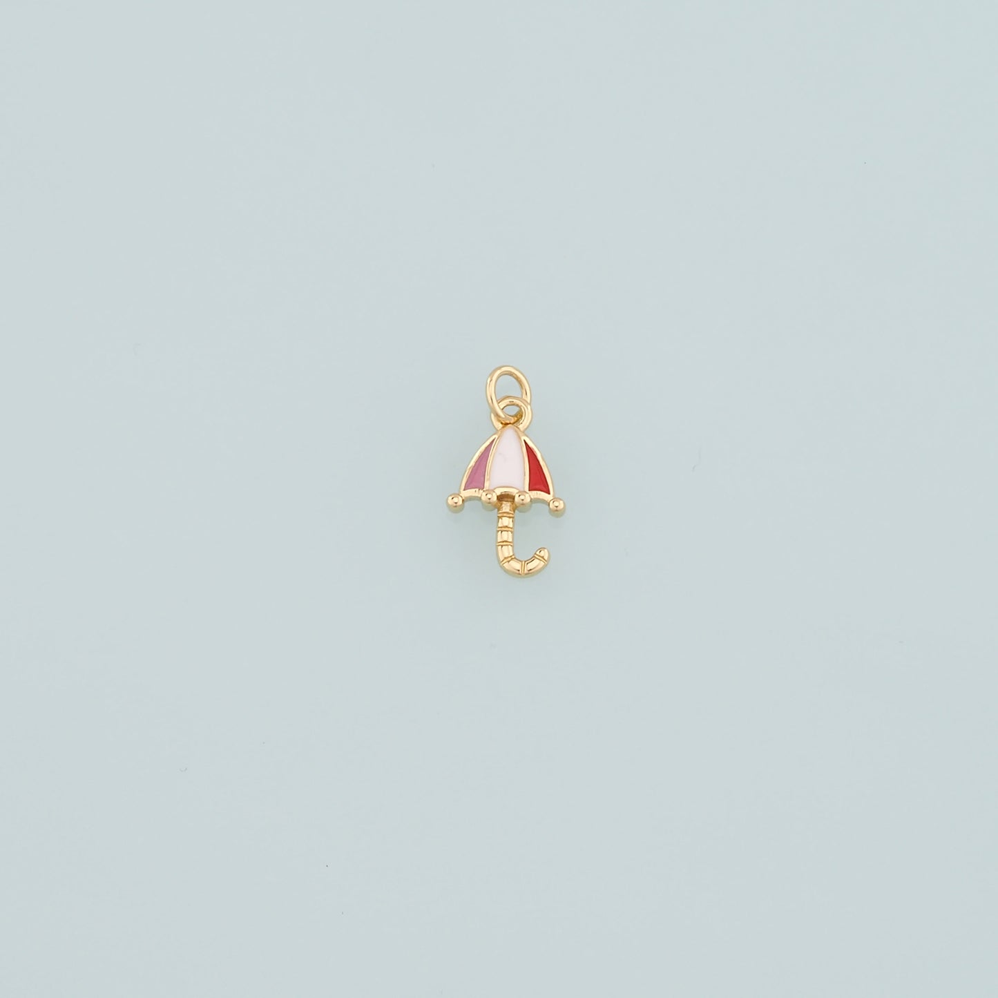 Gold Umbrella Charms,18K Gold Filled Umbrella Pendant,Enamel Umbrella Charm Bracelet Necklace for DIY Jewelry Making Supply