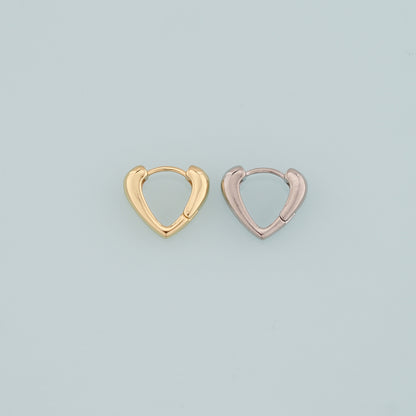 1pair 18K Gold Filled Heart Earrings,Gold Earrings,Dainty Earrings