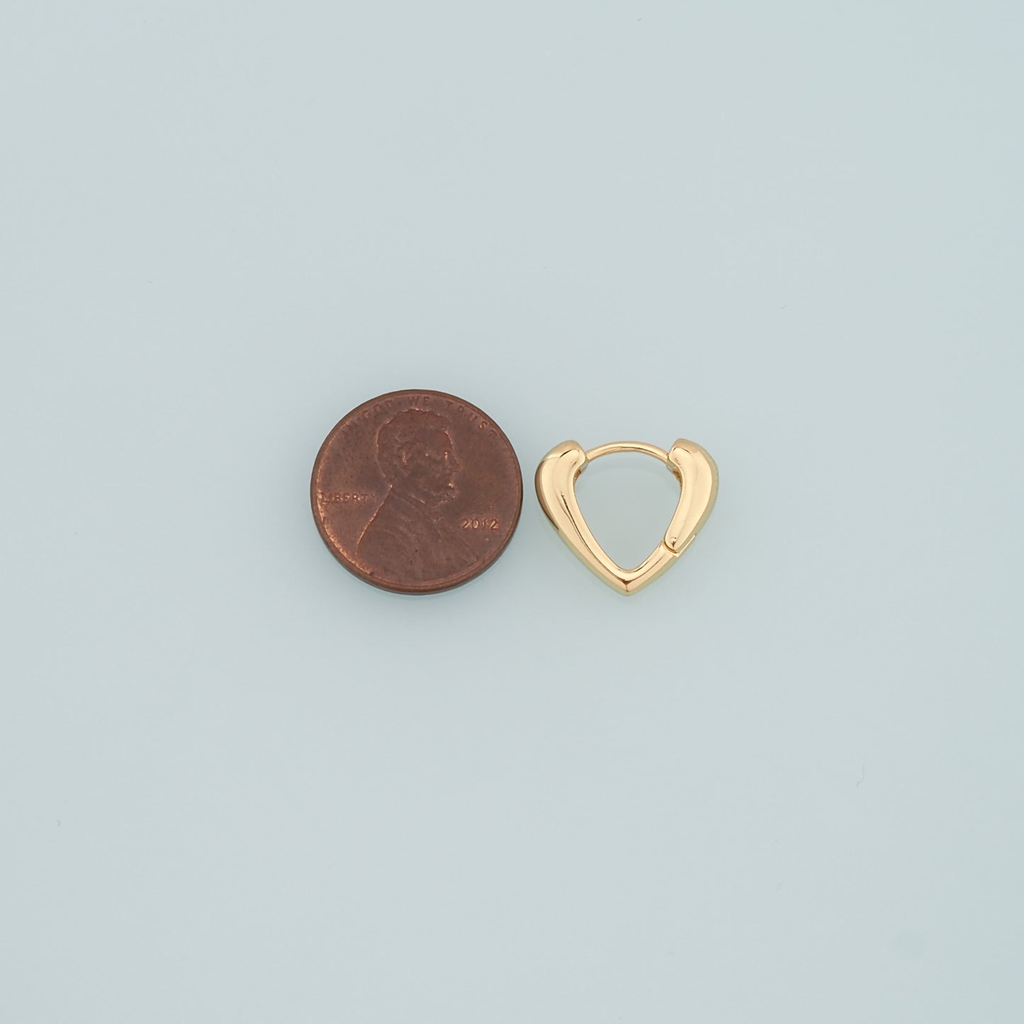1pair 18K Gold Filled Heart Earrings,Gold Earrings,Dainty Earrings