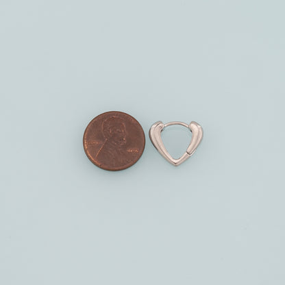 1pair 18K Gold Filled Heart Earrings,Gold Earrings,Dainty Earrings