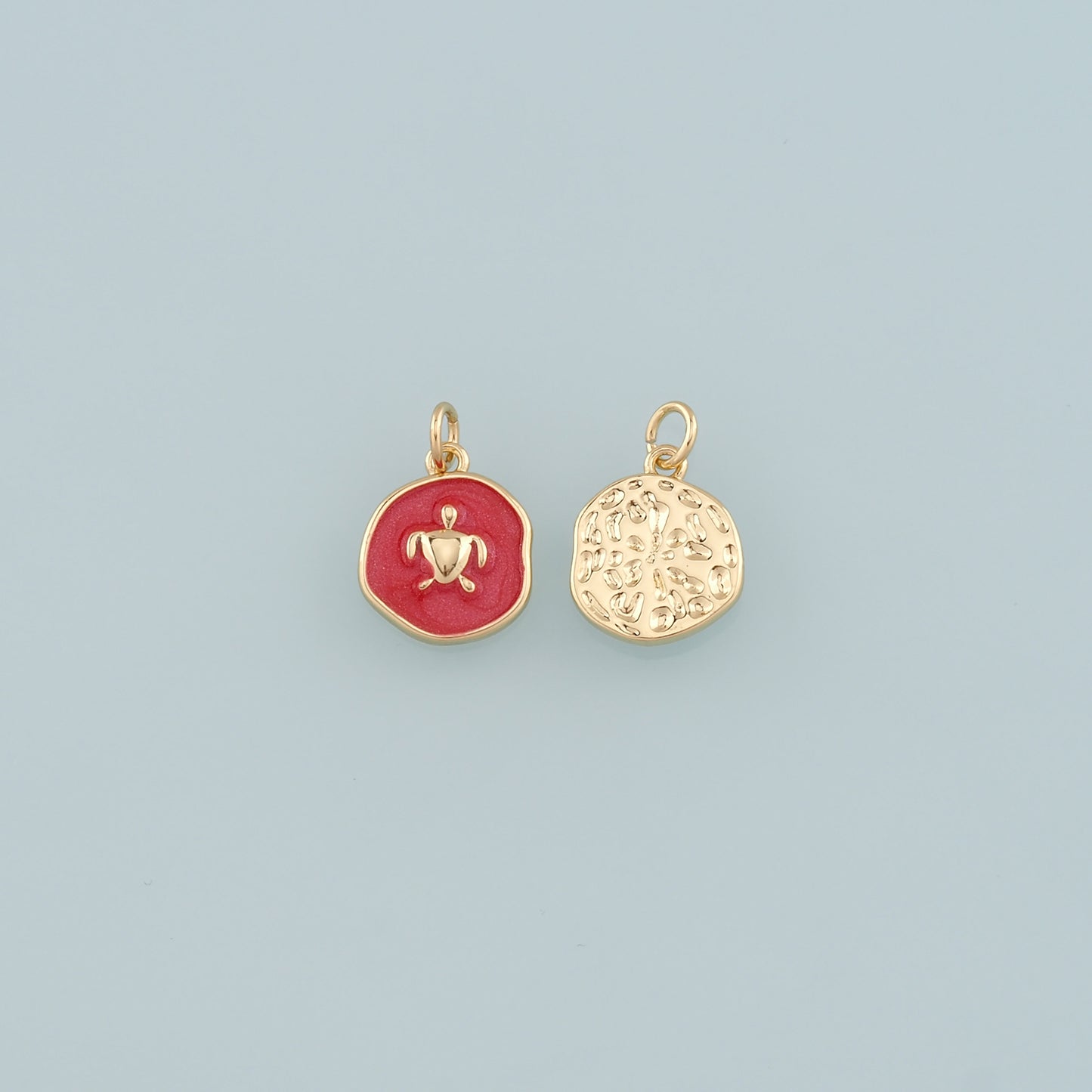 Gold Turtle Charms,18K Gold Filled Turtle Pendant,Enamel Turtle Charm Bracelet Necklace for DIY Jewelry Making Supply