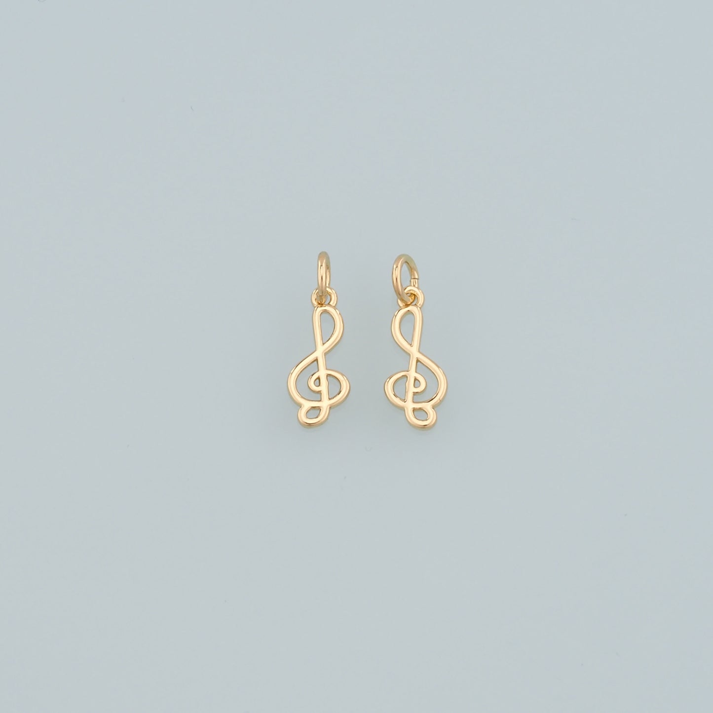 Gold Music Charms,18K Gold Filled Music Pendant,Note Charm Bracelet Necklace for DIY Jewelry Making Supply