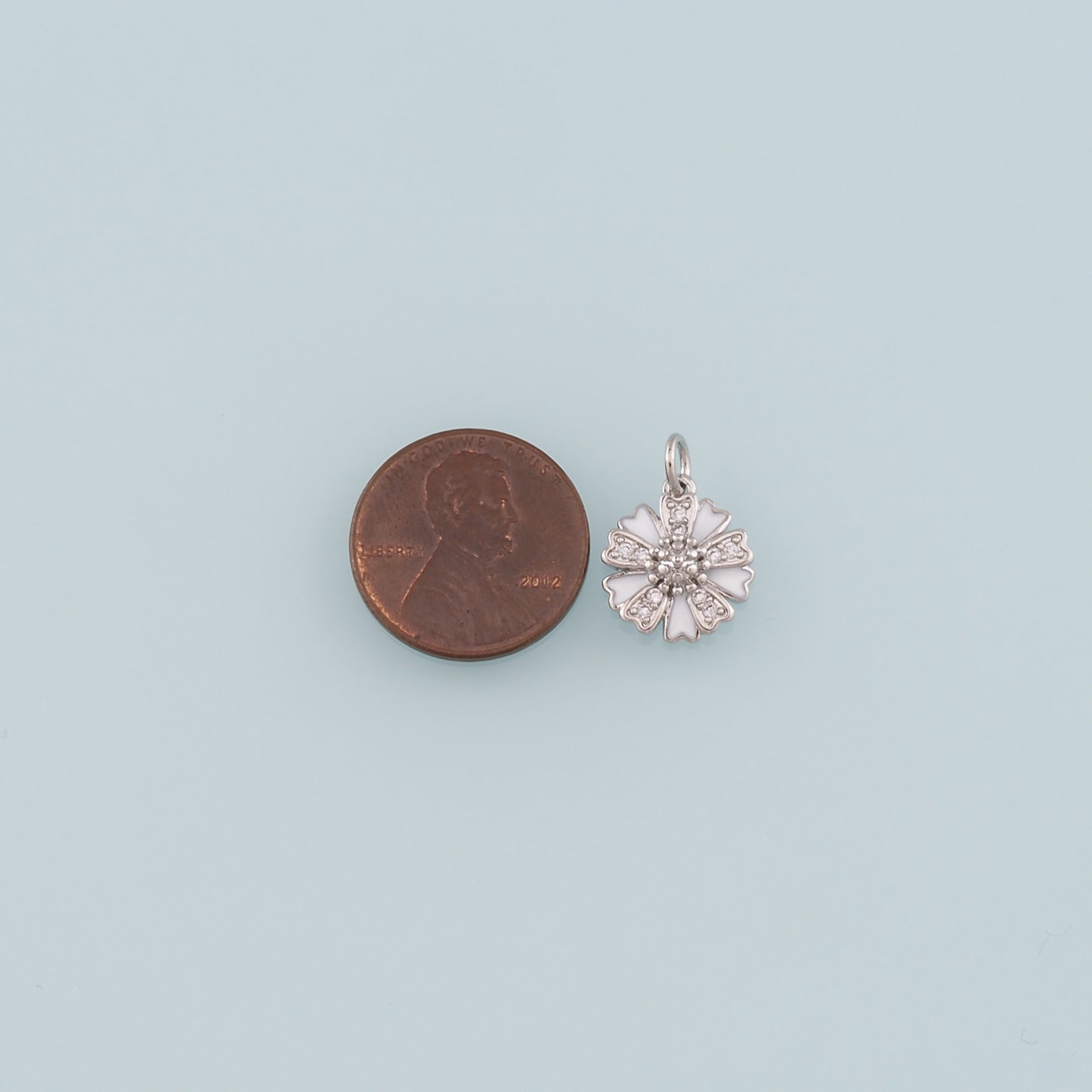 Gold Flower Charms,18K Gold Filled Flower Pendant,Enamel Flower Charm Bracelet Necklace for DIY Jewelry Making Supply