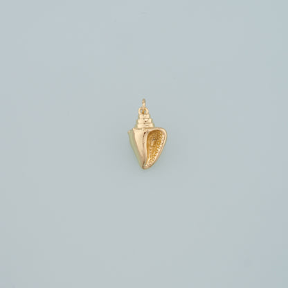 Gold Conch Charms,18K Gold Filled Shell Pendant,Conch Shell Charm Bracelet Necklace for DIY Jewelry Making Supply