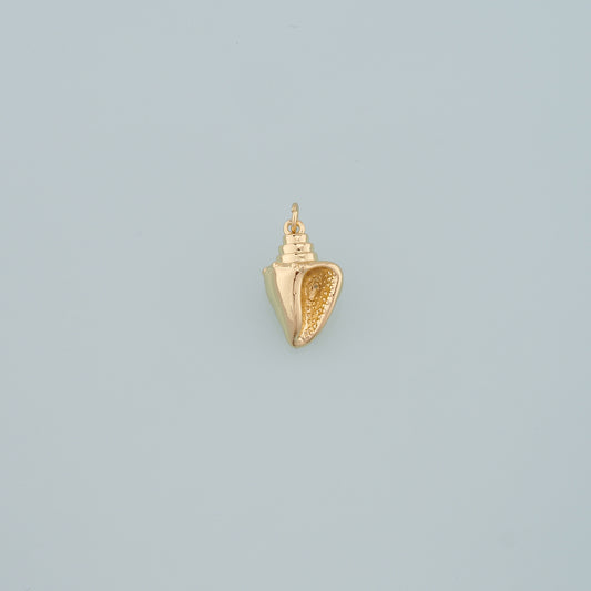 Gold Conch Charms,18K Gold Filled Shell Pendant,Conch Shell Charm Bracelet Necklace for DIY Jewelry Making Supply