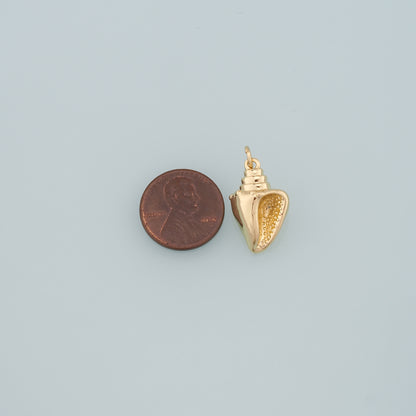 Gold Conch Charms,18K Gold Filled Shell Pendant,Conch Shell Charm Bracelet Necklace for DIY Jewelry Making Supply