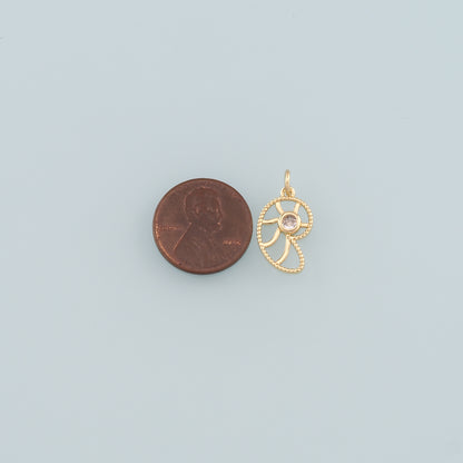 Gold Conch Charms,18K Gold Filled Shell Pendant,Conch Shell Charm Bracelet Necklace for DIY Jewelry Making Supply