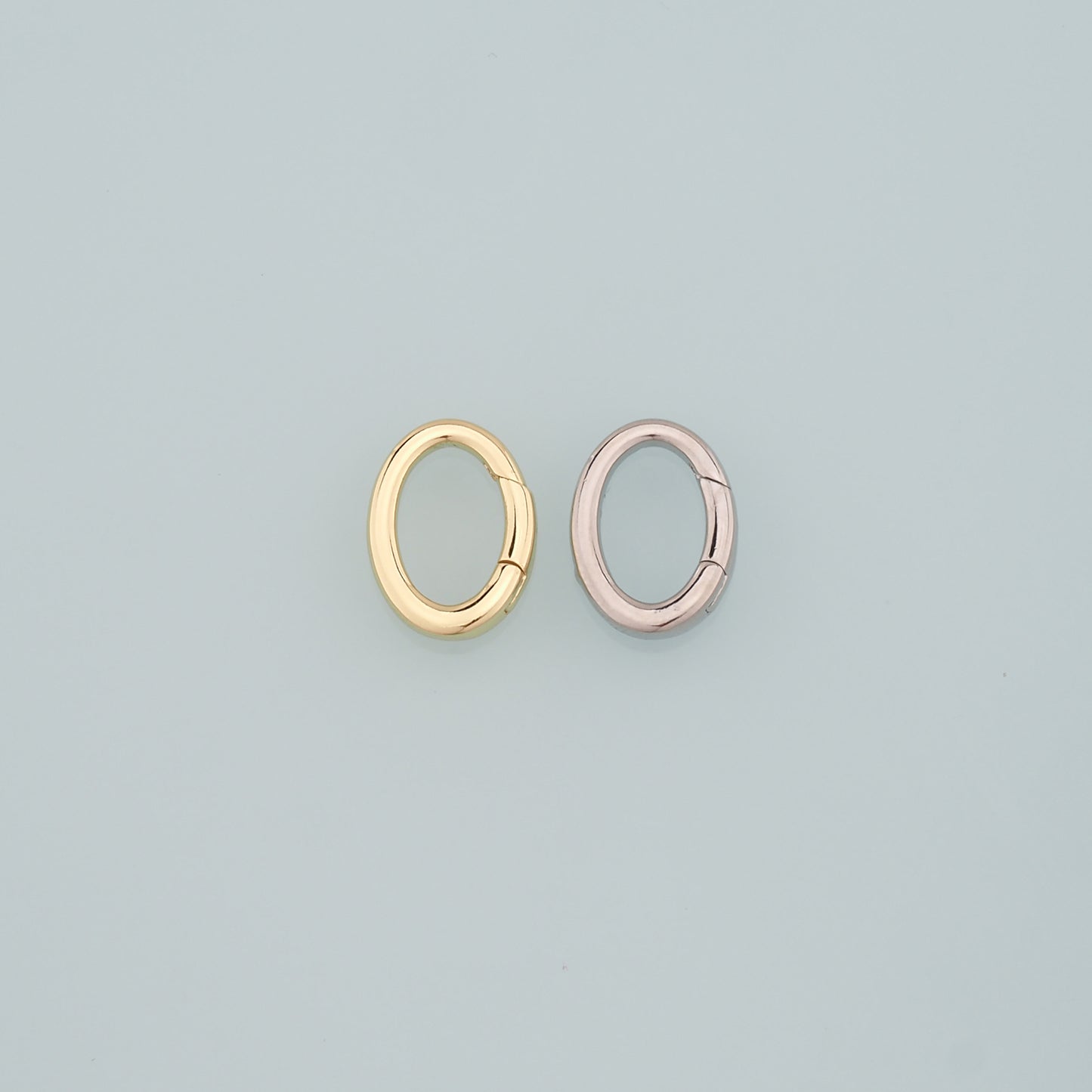 18K Gold Filled Oval Carabiner Clasp,Carabiner Lock Connector,Spring Push Gate for DIY Jewelry Finding Necklace Bracelet