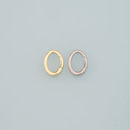 18K Gold Filled Oval Carabiner Clasp,Carabiner Lock Connector,Spring Push Gate for DIY Jewelry Finding Necklace Bracelet