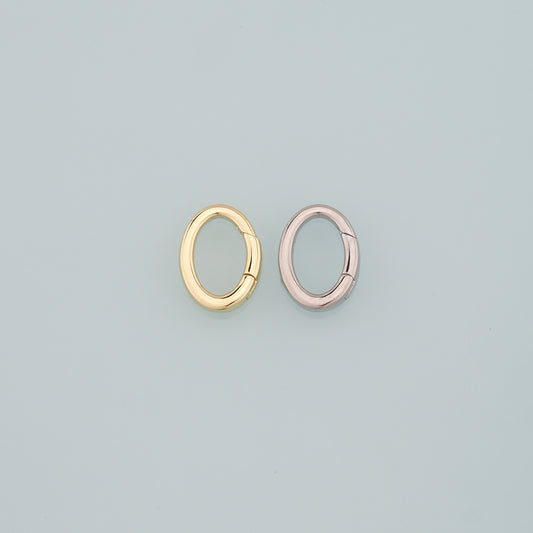 18K Gold Filled Oval Carabiner Clasp,Carabiner Lock Connector,Spring Push Gate for DIY Jewelry Finding Necklace Bracelet