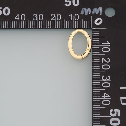 18K Gold Filled Oval Carabiner Clasp,Carabiner Lock Connector,Spring Push Gate for DIY Jewelry Finding Necklace Bracelet