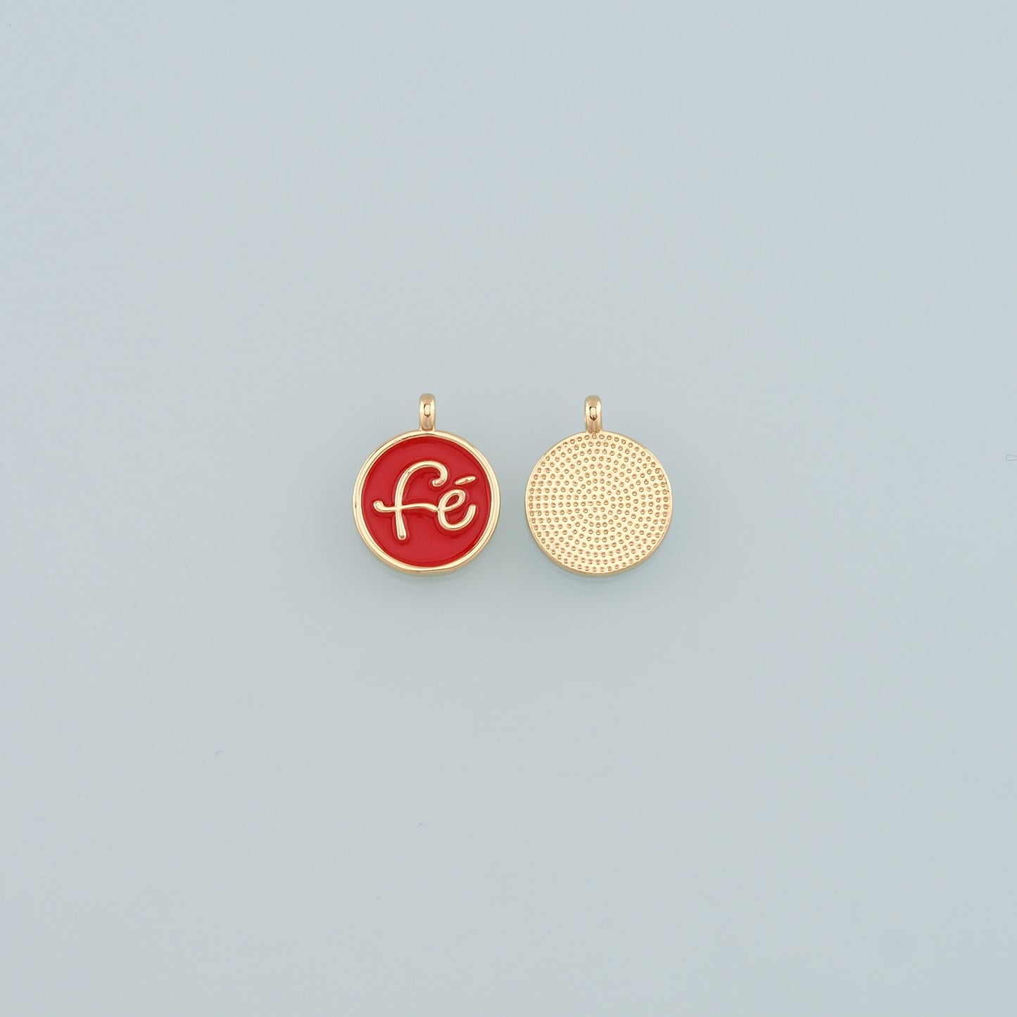 18K Gold Filled Fe Pendant,Enamel Fe Charm Bracelet Necklace for DIY Jewelry Making Supply
