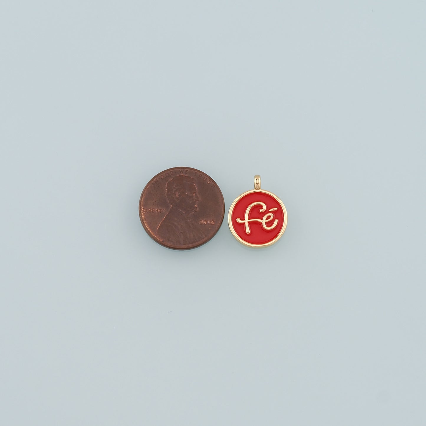 18K Gold Filled Fe Pendant,Enamel Fe Charm Bracelet Necklace for DIY Jewelry Making Supply