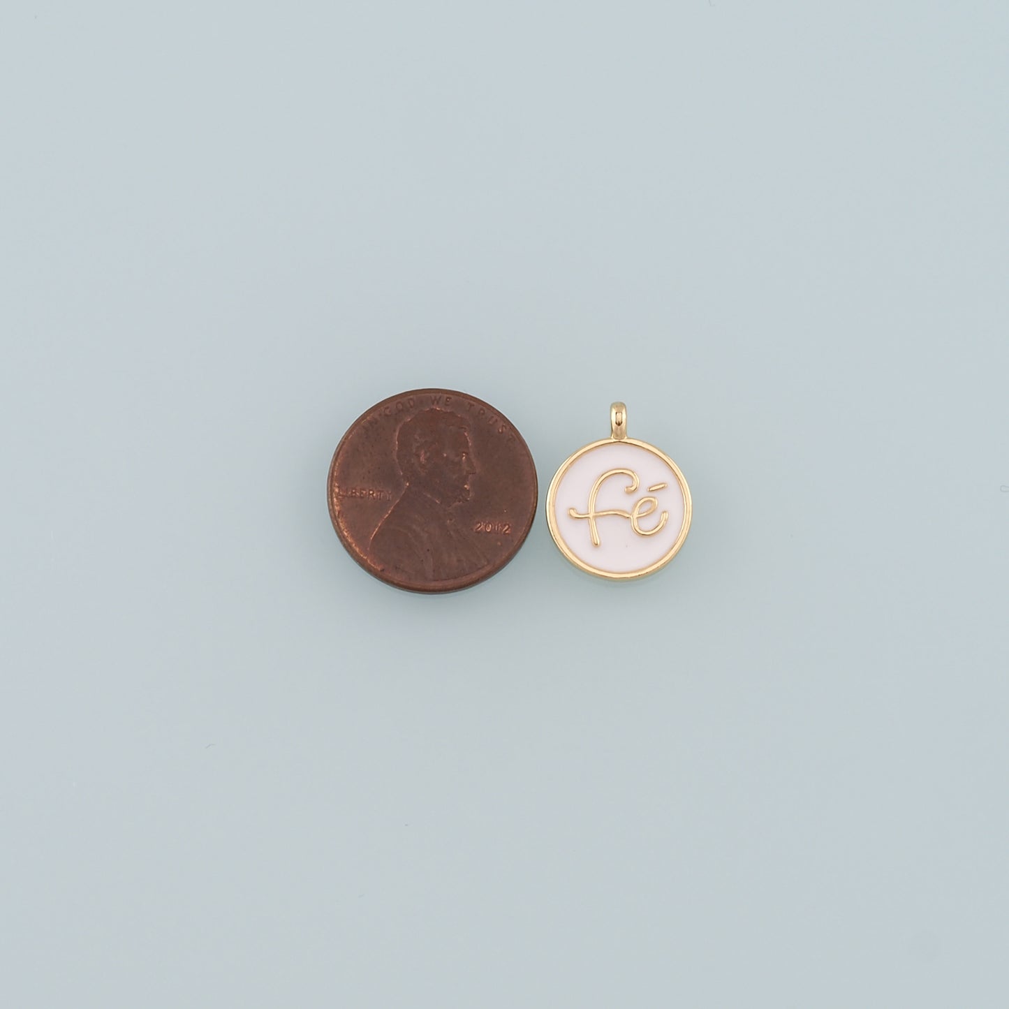 18K Gold Filled Fe Pendant,Enamel Fe Charm Bracelet Necklace for DIY Jewelry Making Supply