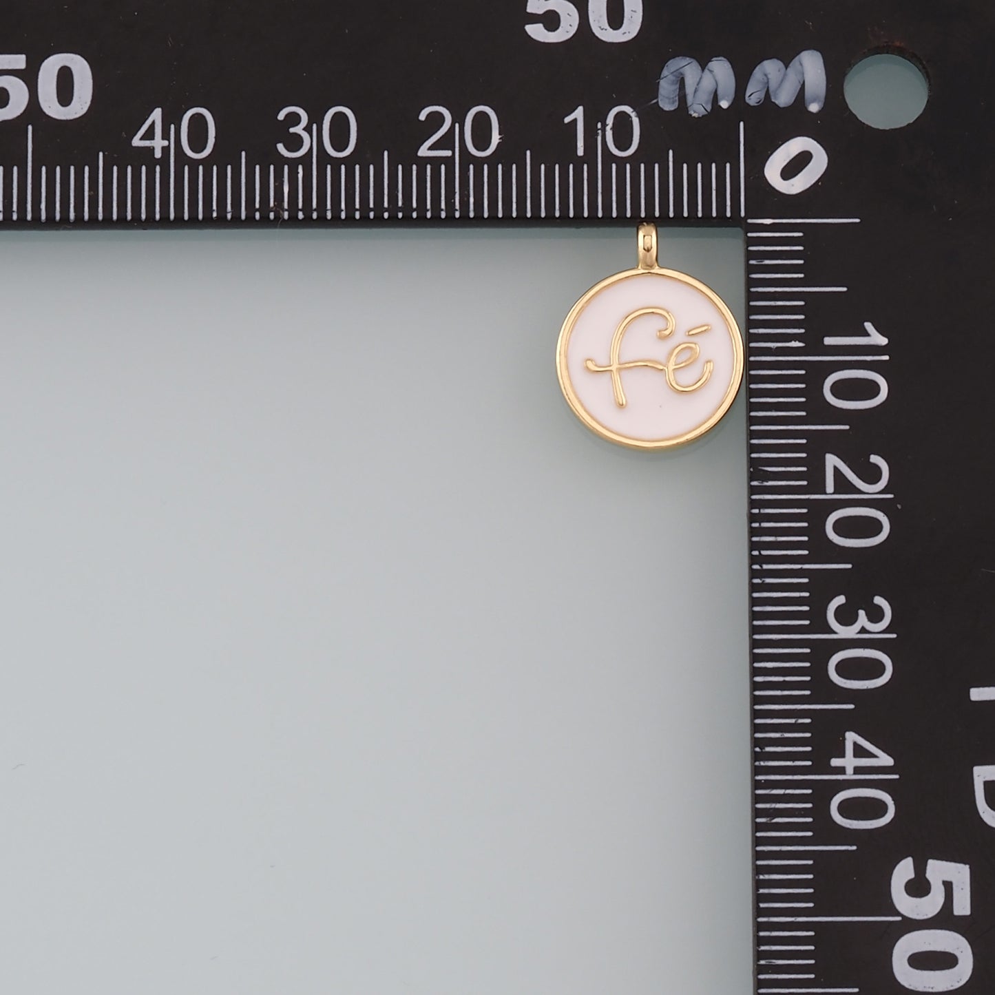 18K Gold Filled Fe Pendant,Enamel Fe Charm Bracelet Necklace for DIY Jewelry Making Supply