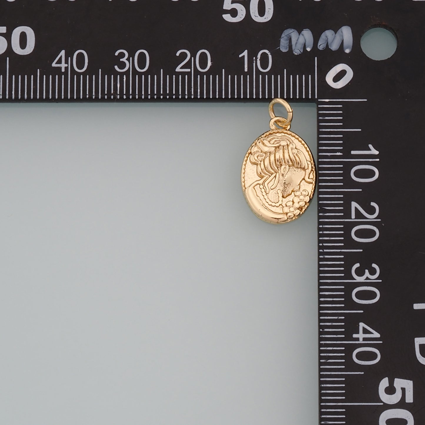 18K Gold Filled Virgin Mary Pendant,Religion Charm Bracelet Necklace for DIY Jewelry Making Supply