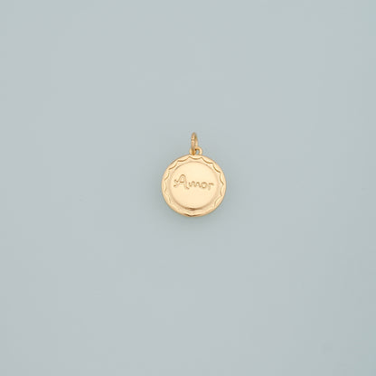 18K Gold Filled Amor Pendant,Amor Charm Bracelet Necklace for DIY Jewelry Making Supply