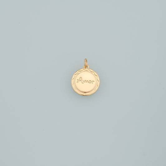18K Gold Filled Amor Pendant,Amor Charm Bracelet Necklace for DIY Jewelry Making Supply