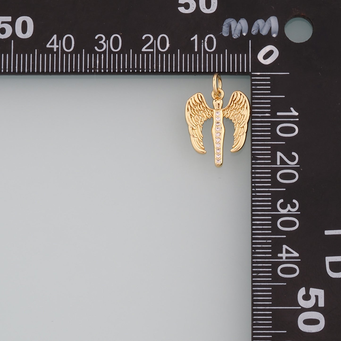 Gold Wing Charms,18K Gold Filled Wings Pendant,CZ Micro Pave Angel Wings Charm Bracelet Necklace for DIY Jewelry Making Supply