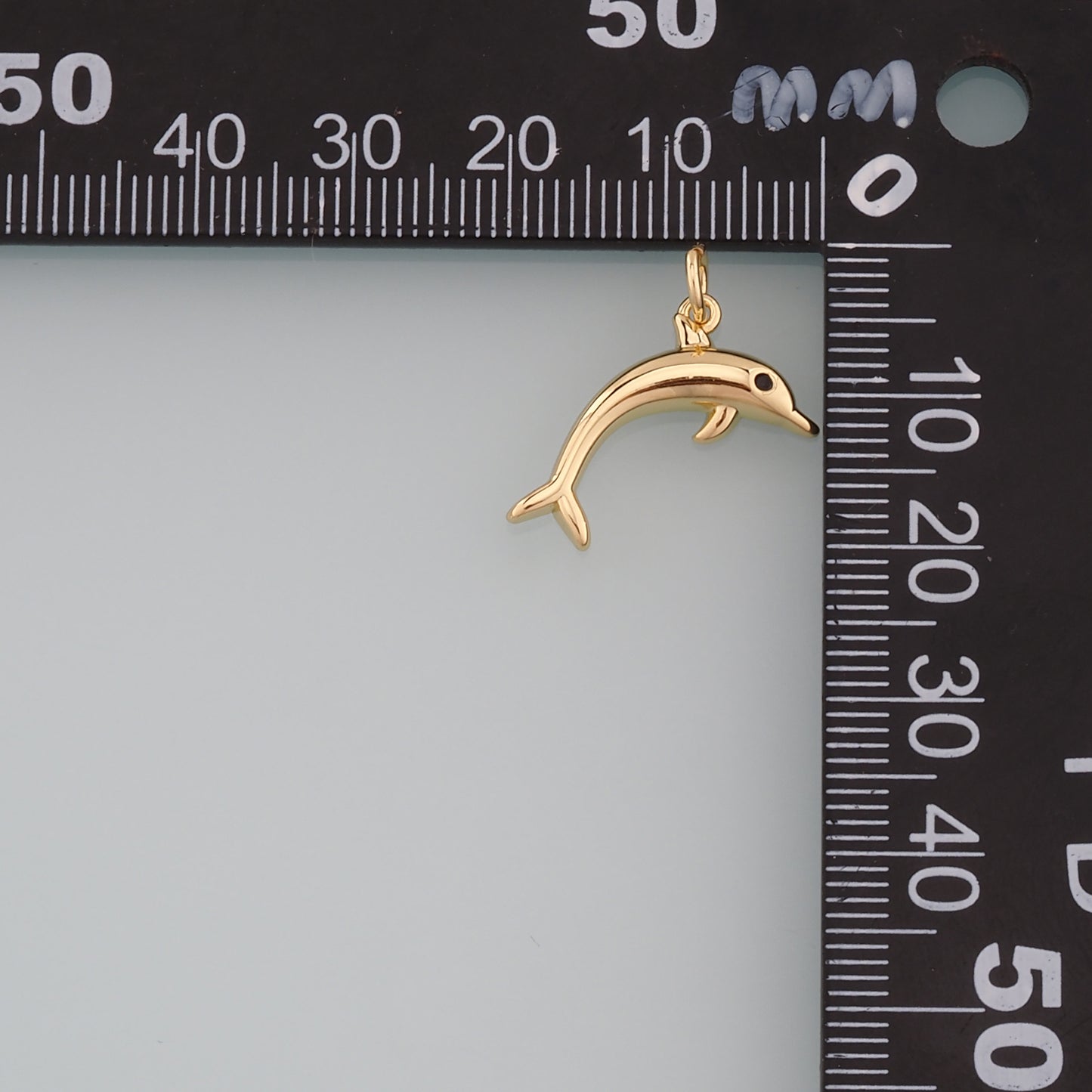 Cute Dolphin Charms,18K Gold Filled Dolphin Pendant,Kawaii Ocean Charm Bracelet Necklace for DIY Jewelry Making Supply