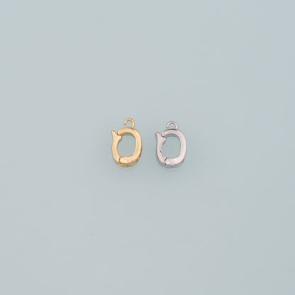 18K Gold Filled Oval Carabiner Clasp,Carabiner Lock Connector,Spring Push Gate for DIY Jewelry Finding Necklace Bracelet