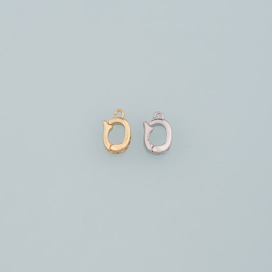 18K Gold Filled Oval Carabiner Clasp,Carabiner Lock Connector,Spring Push Gate for DIY Jewelry Finding Necklace Bracelet